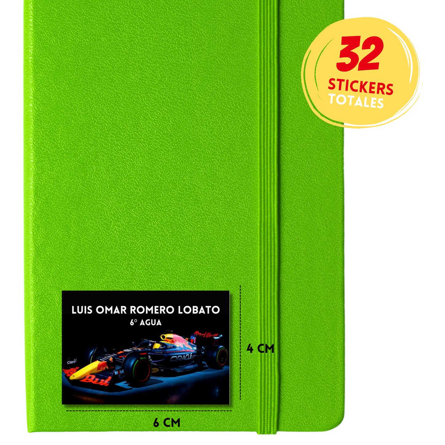 Formula 1 Etiquetas Escolares Personalizadas Libretas, Libros y Lápices