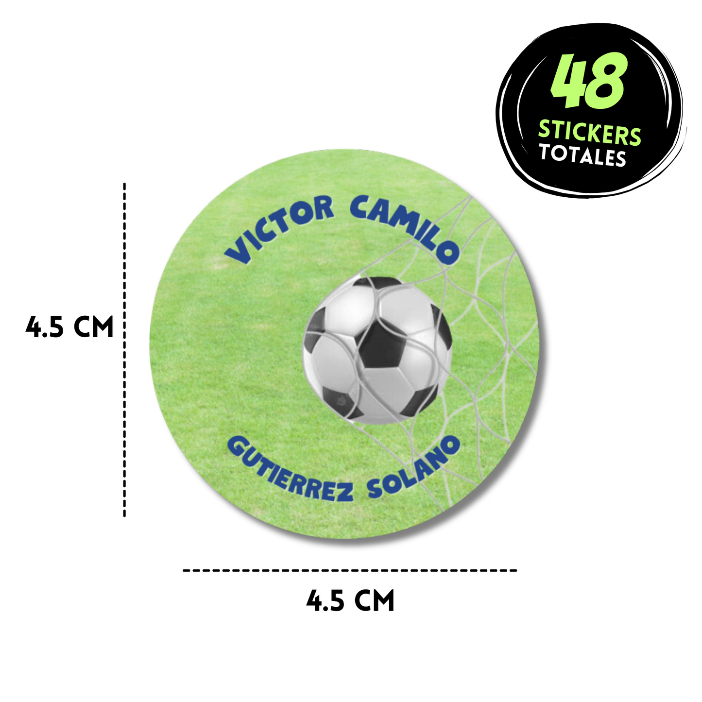 Fútbol Soccer Pelota Portería Etiquetas Escolares Personalizadas Libretas, Libros y Lápices