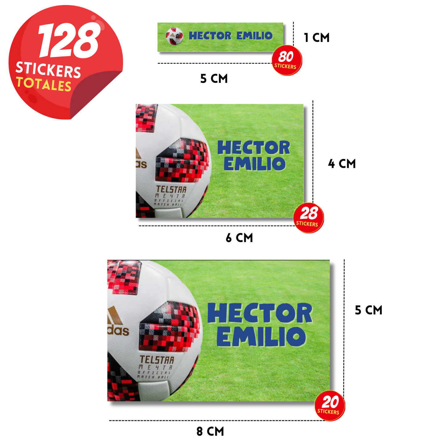 Fútbol Soccer Pelota Roja Etiquetas Escolares Personalizadas Libretas, Libros y Lápices