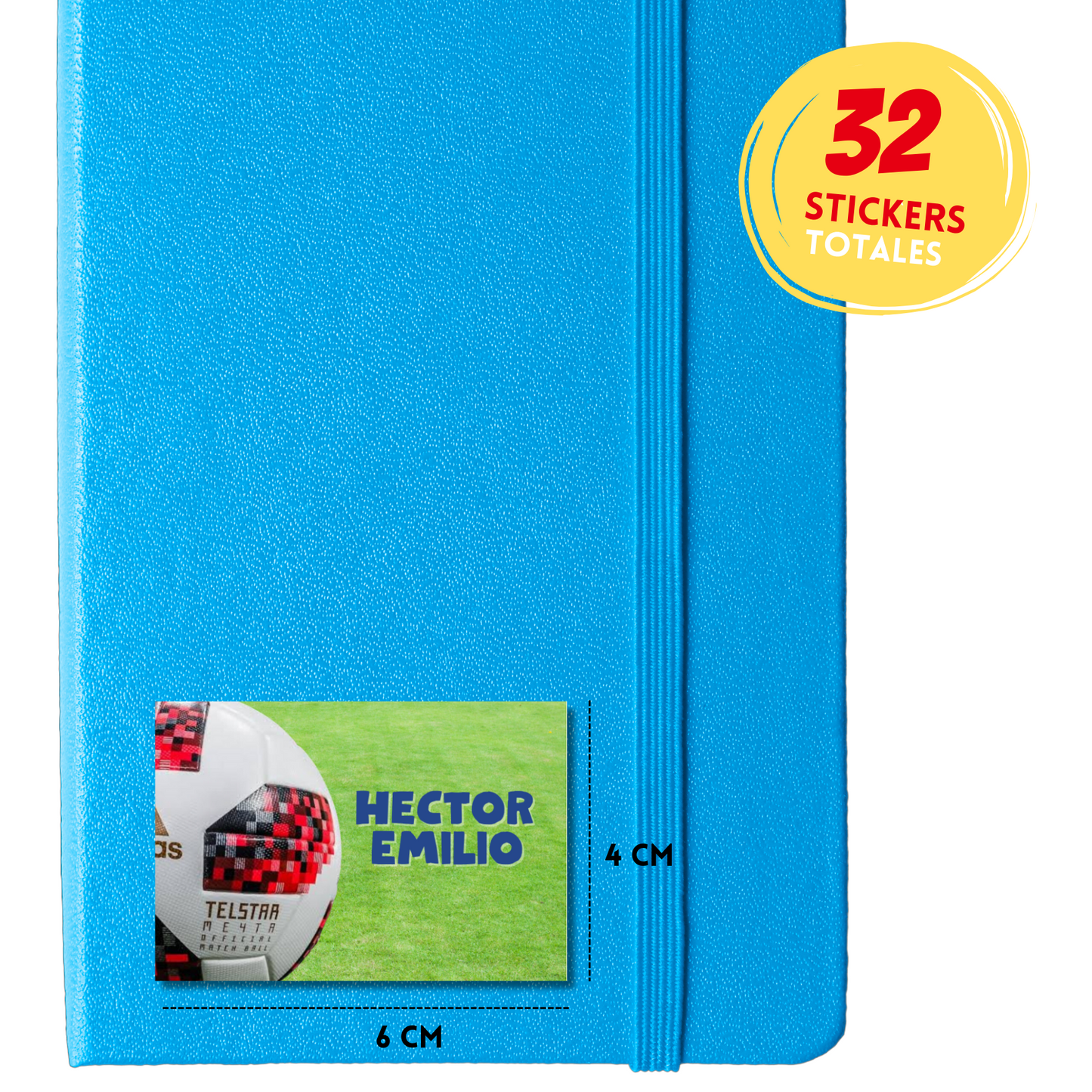 Fútbol Soccer Pelota Roja Etiquetas Escolares Personalizadas Libretas, Libros y Lápices