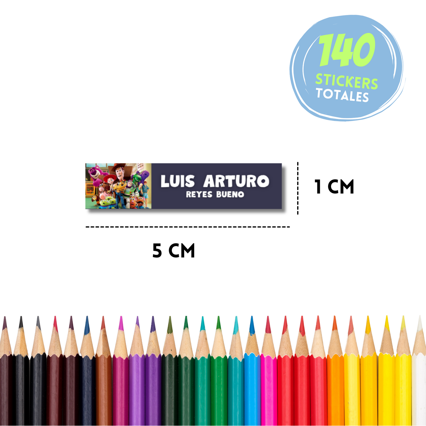 Toy Story 3 Etiquetas Escolares Personalizadas Libretas, Libros y Lápices
