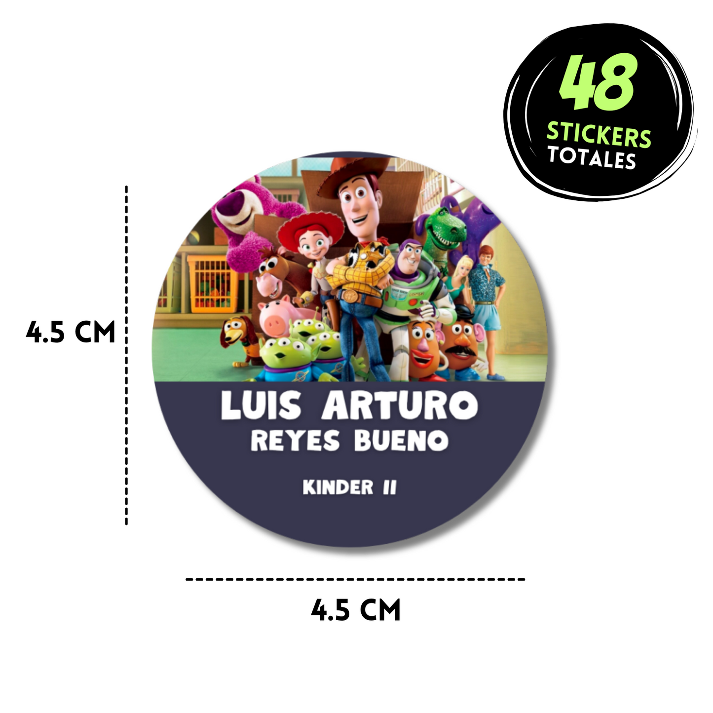 Toy Story 3 Etiquetas Escolares Personalizadas Libretas, Libros y Lápices