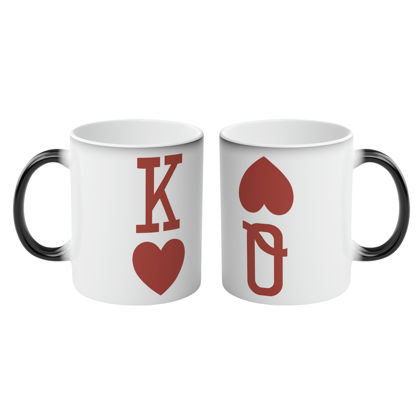 King & Queen de Corazones Pareja Kit Tazas