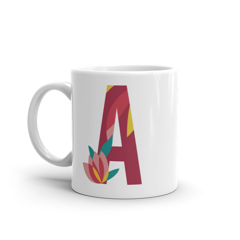 Letras Flor Taza