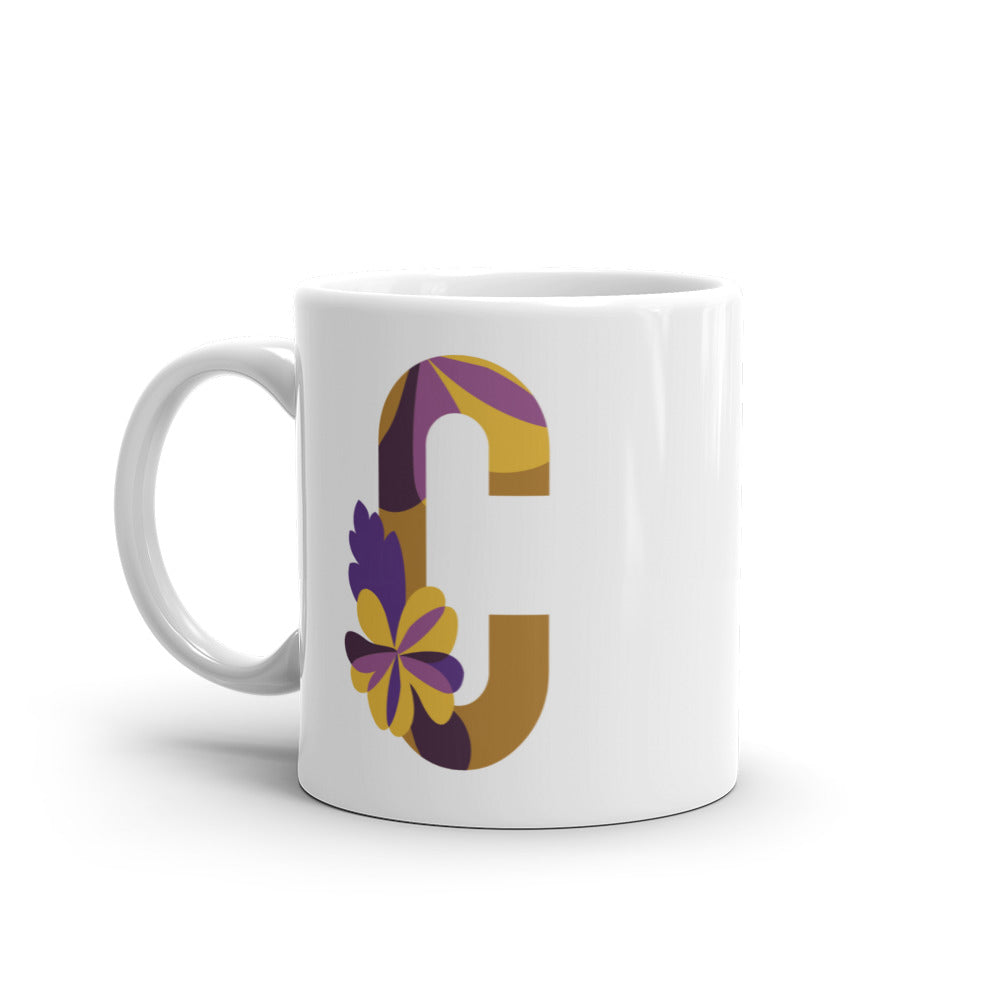 Letras Flor Taza