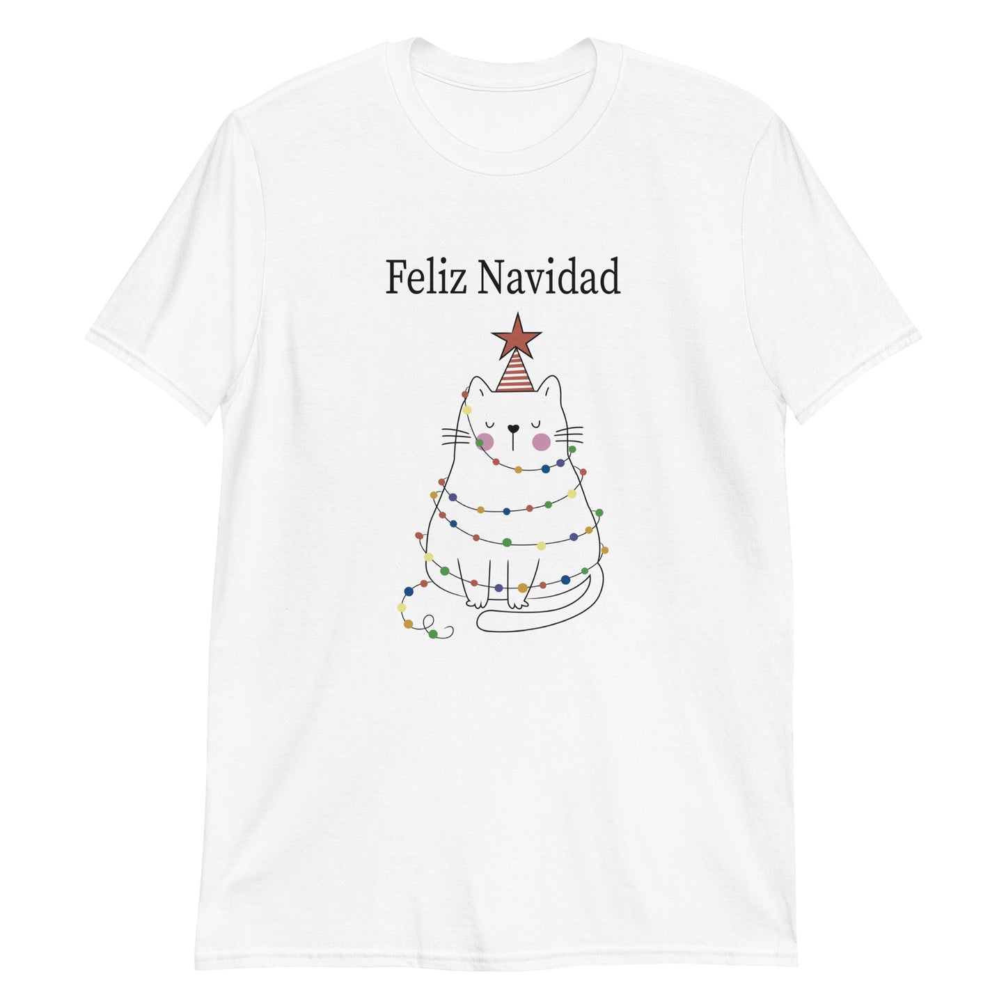 Gato Feliz Navidad Playera