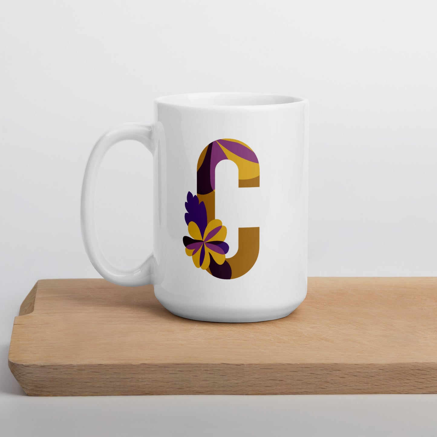 Letras Flor Taza
