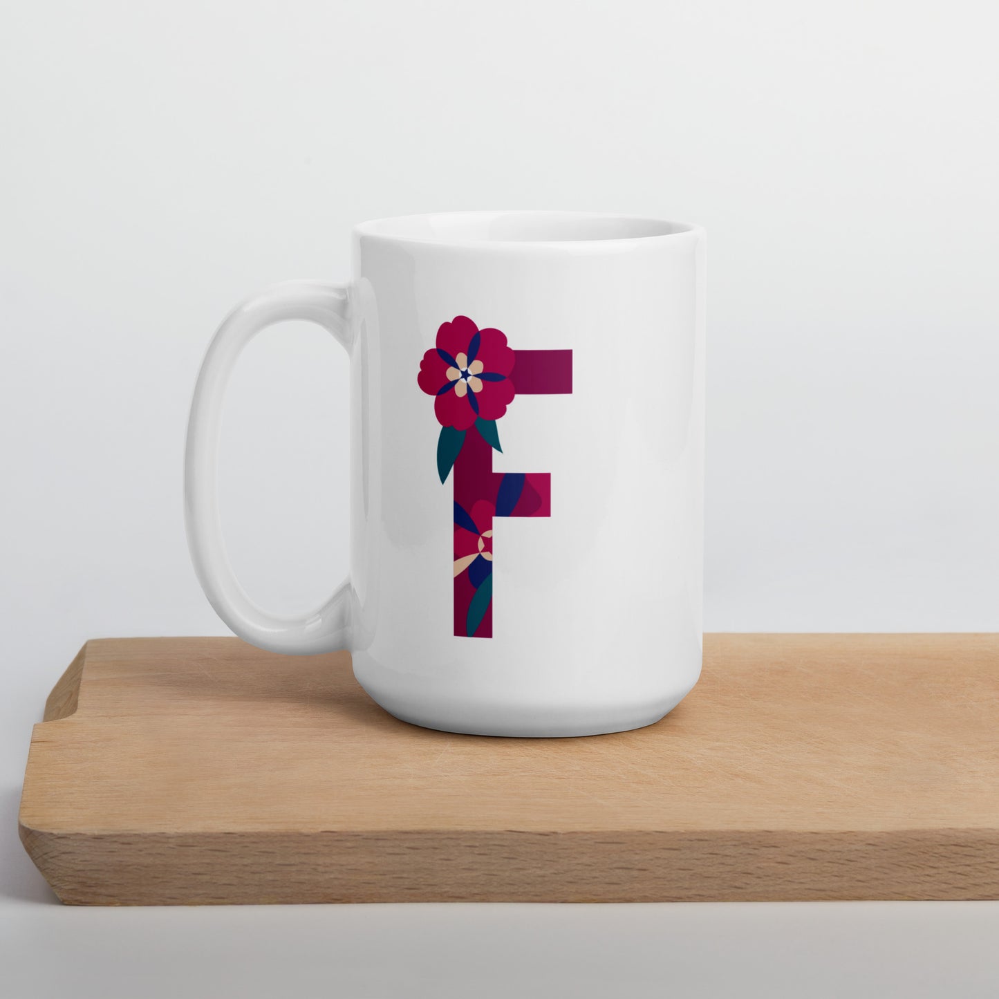 Letras Flor Taza