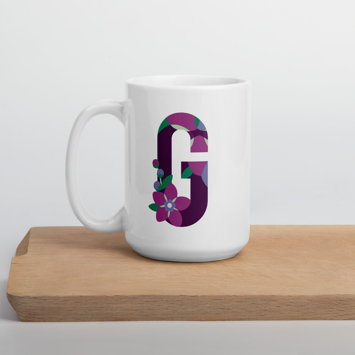 Letras Flor Taza