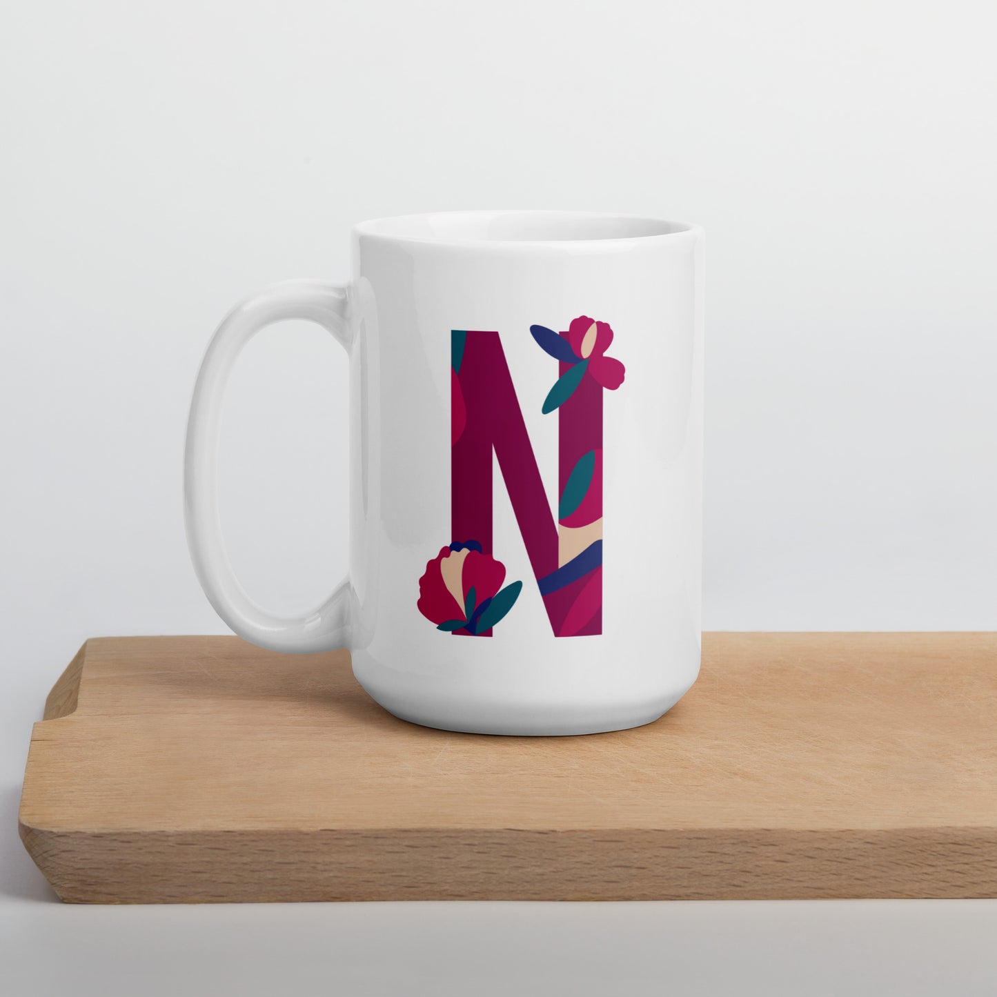 Letras Flor Taza