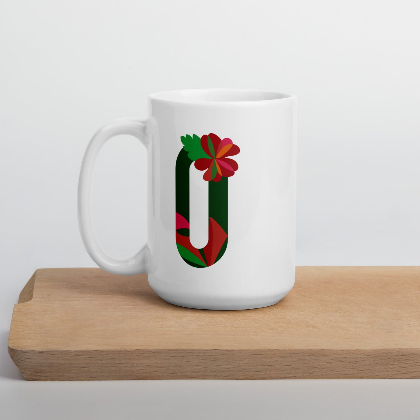Letras Flor Taza