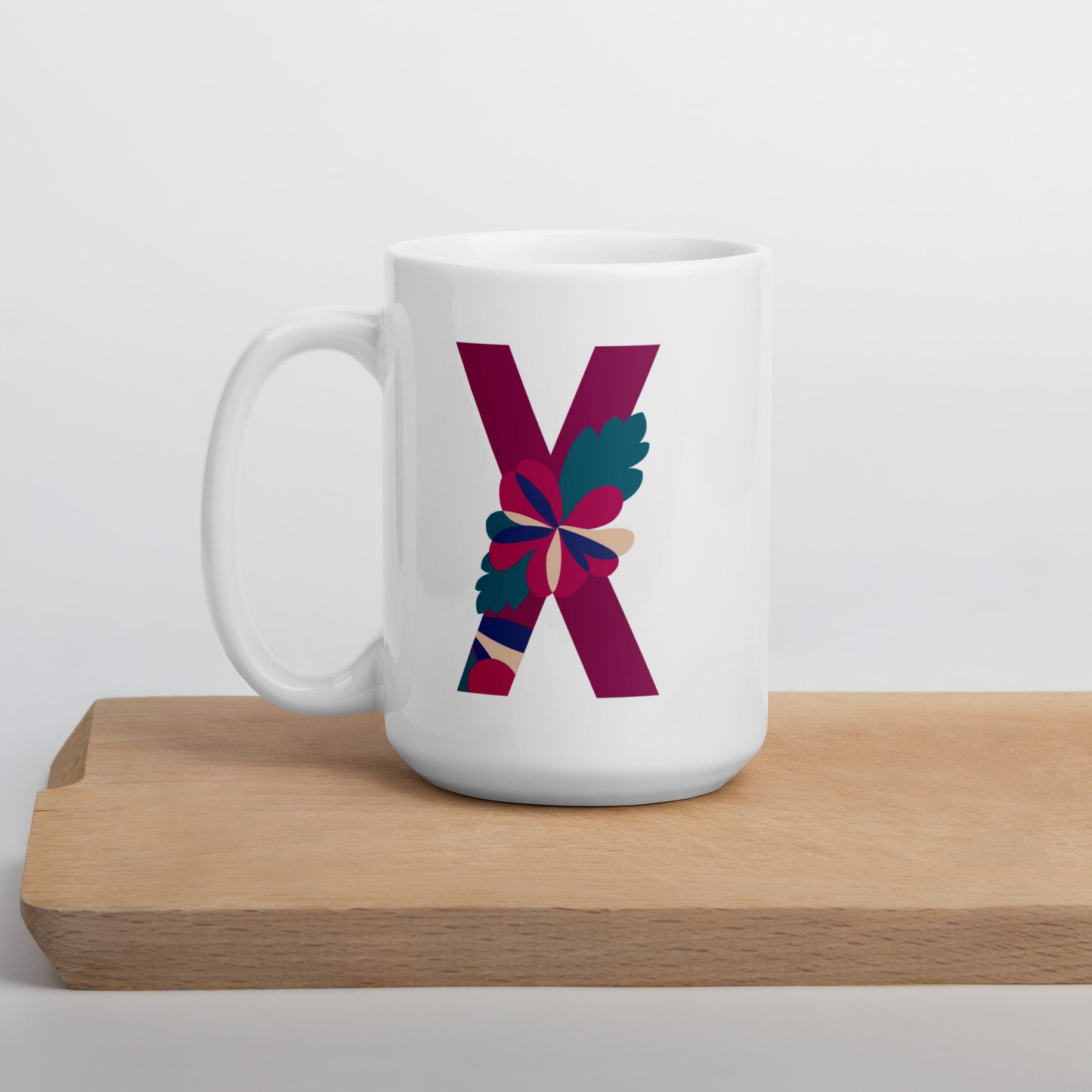 Letras Flor Taza