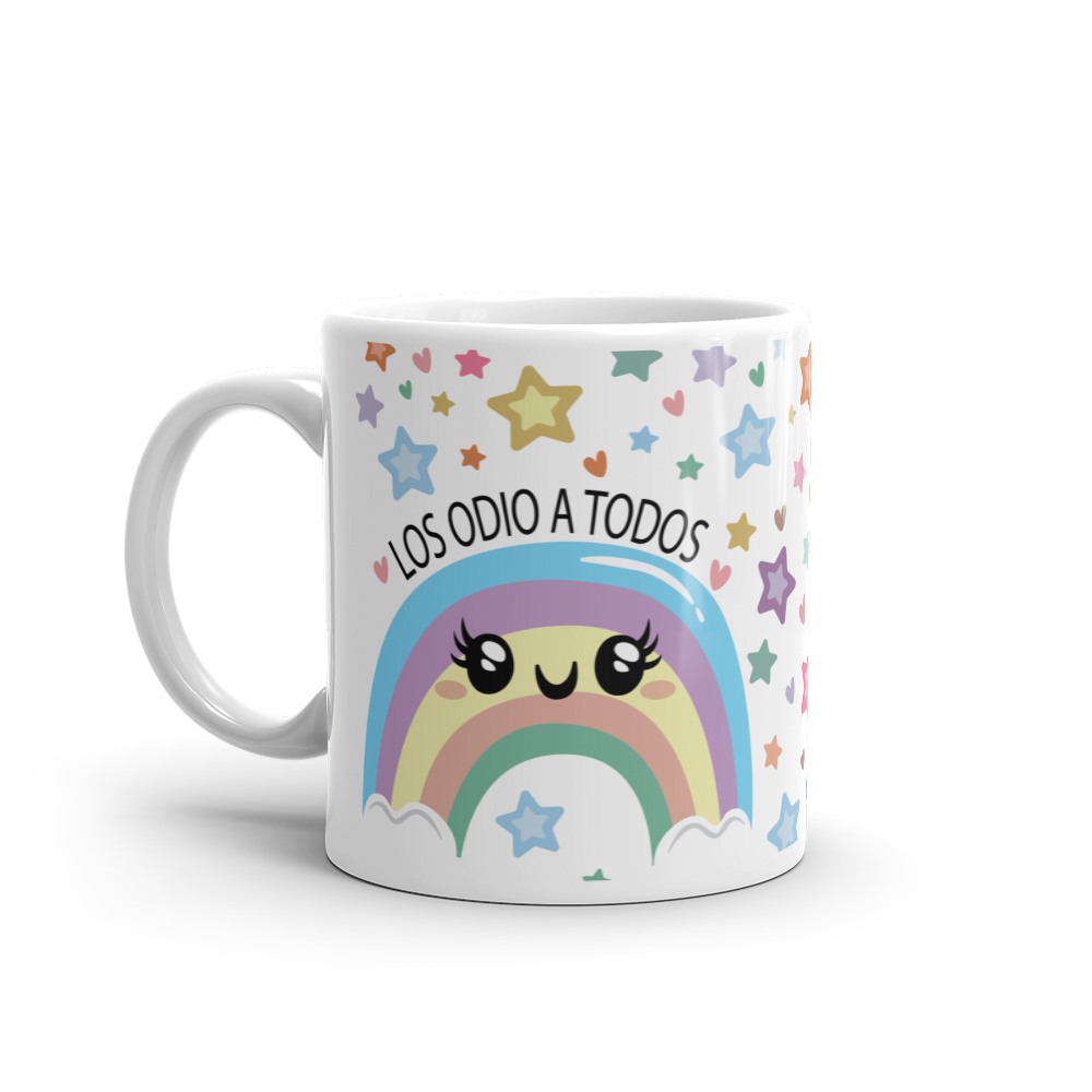 Arcoíris Los Odio A Todos Taza