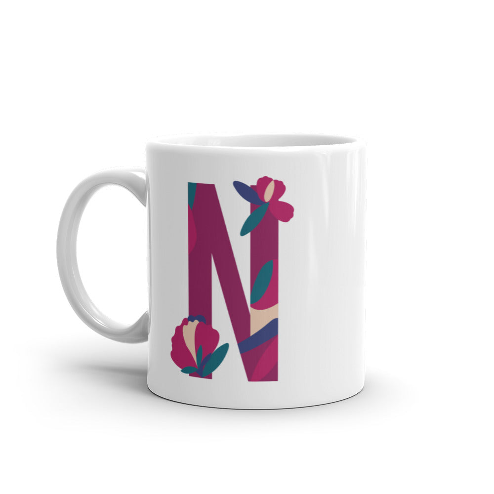 Letras Flor Taza