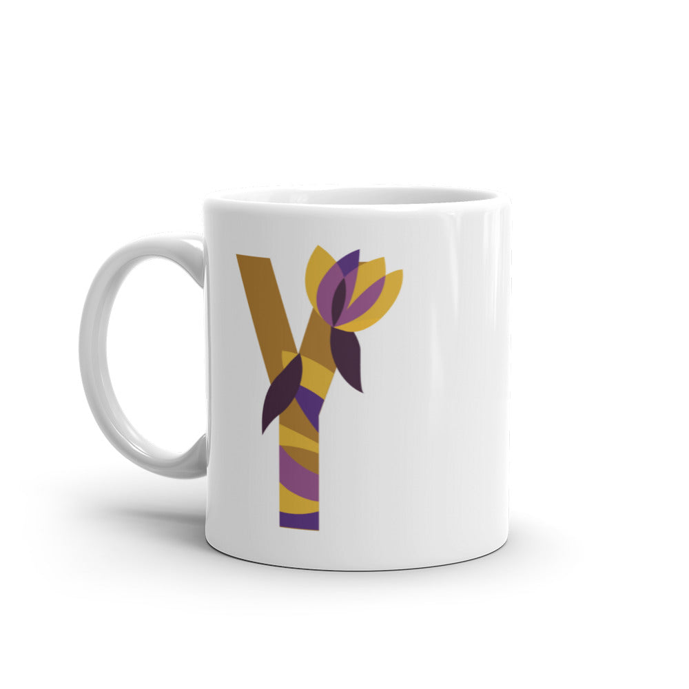 Letras Flor Taza