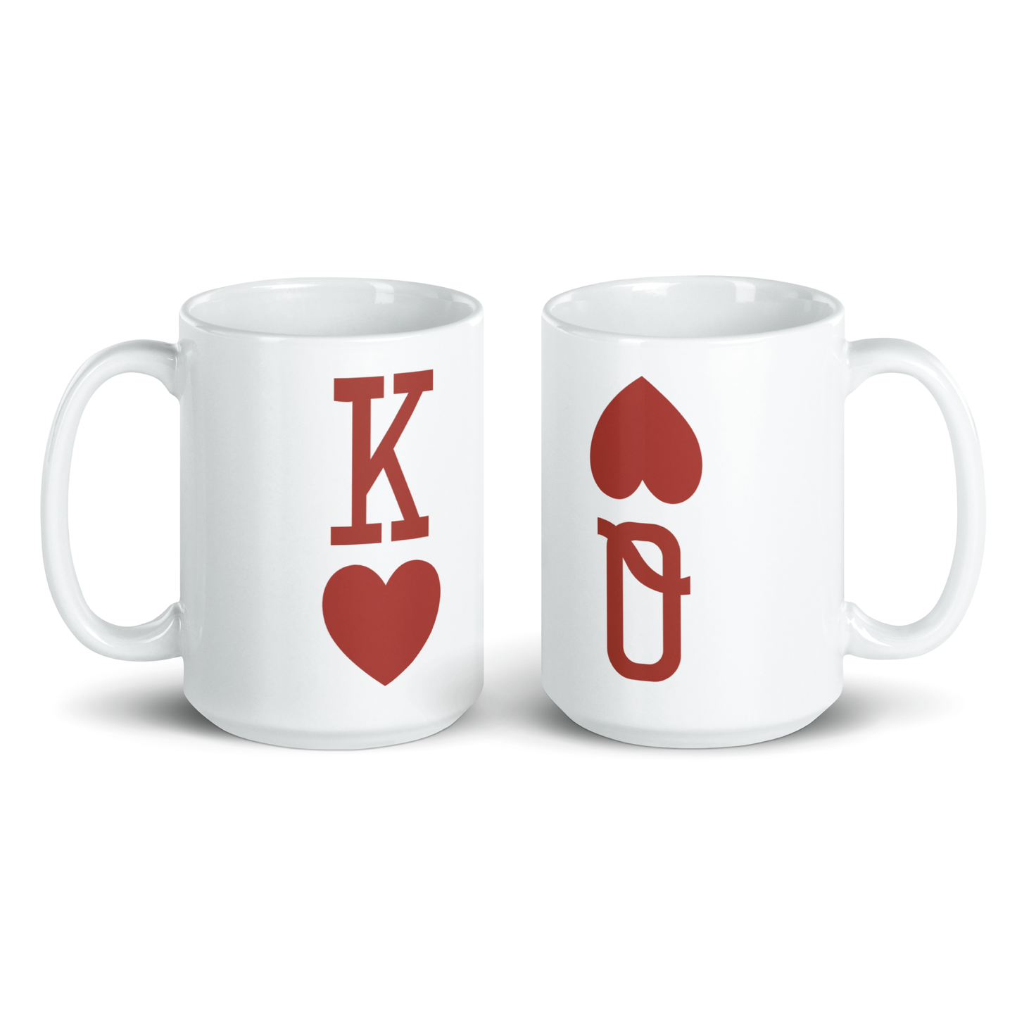 King & Queen de Corazones Pareja Kit Tazas