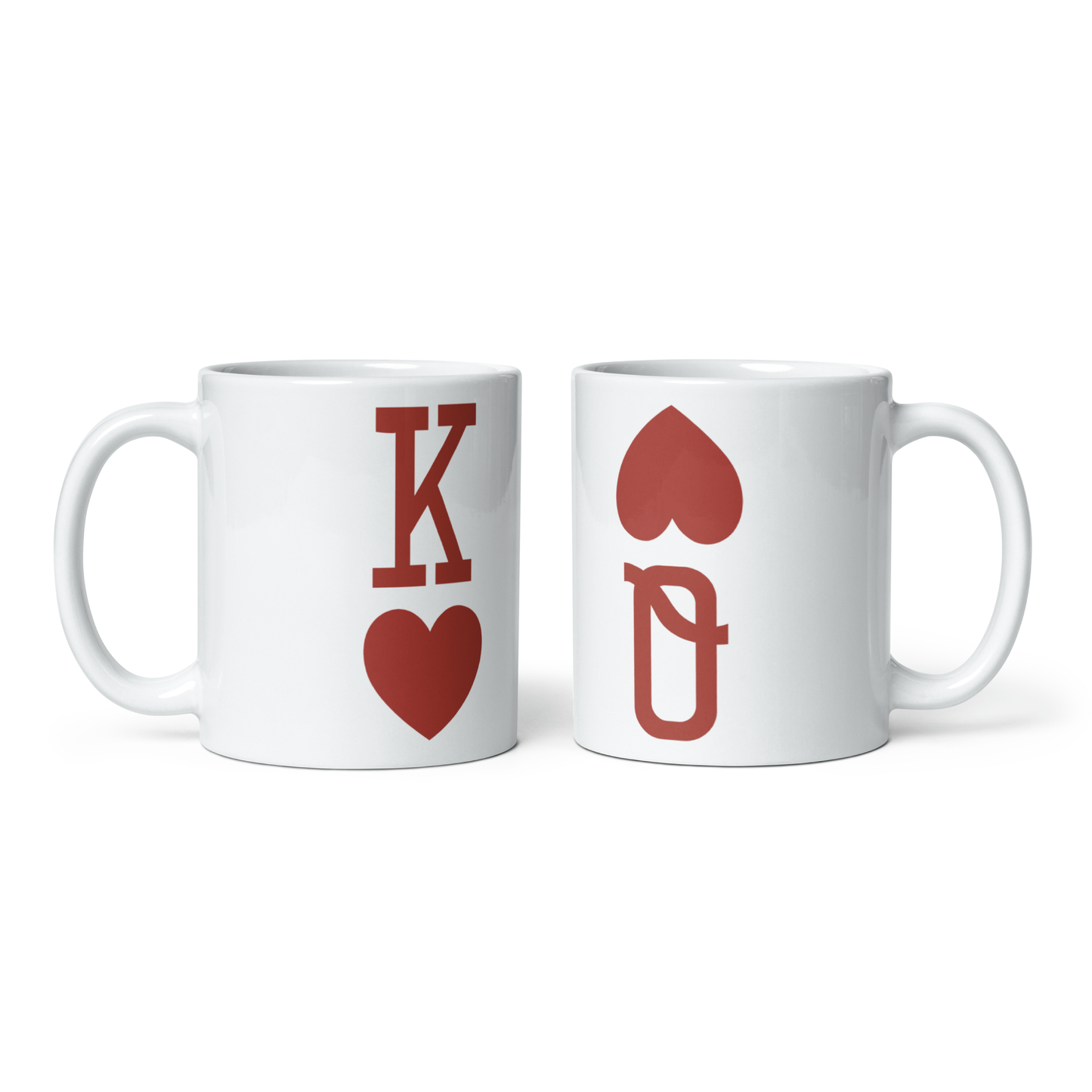 King & Queen de Corazones Pareja Kit Tazas