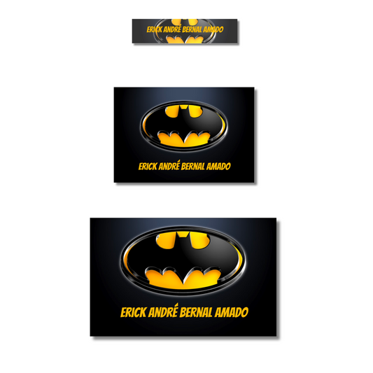 Batman Logo Etiquetas Escolares Personalizadas Libretas, Libros y Lápices