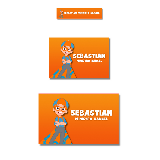 Blippi Etiquetas Escolares Personalizadas Libretas, Libros y Lápices