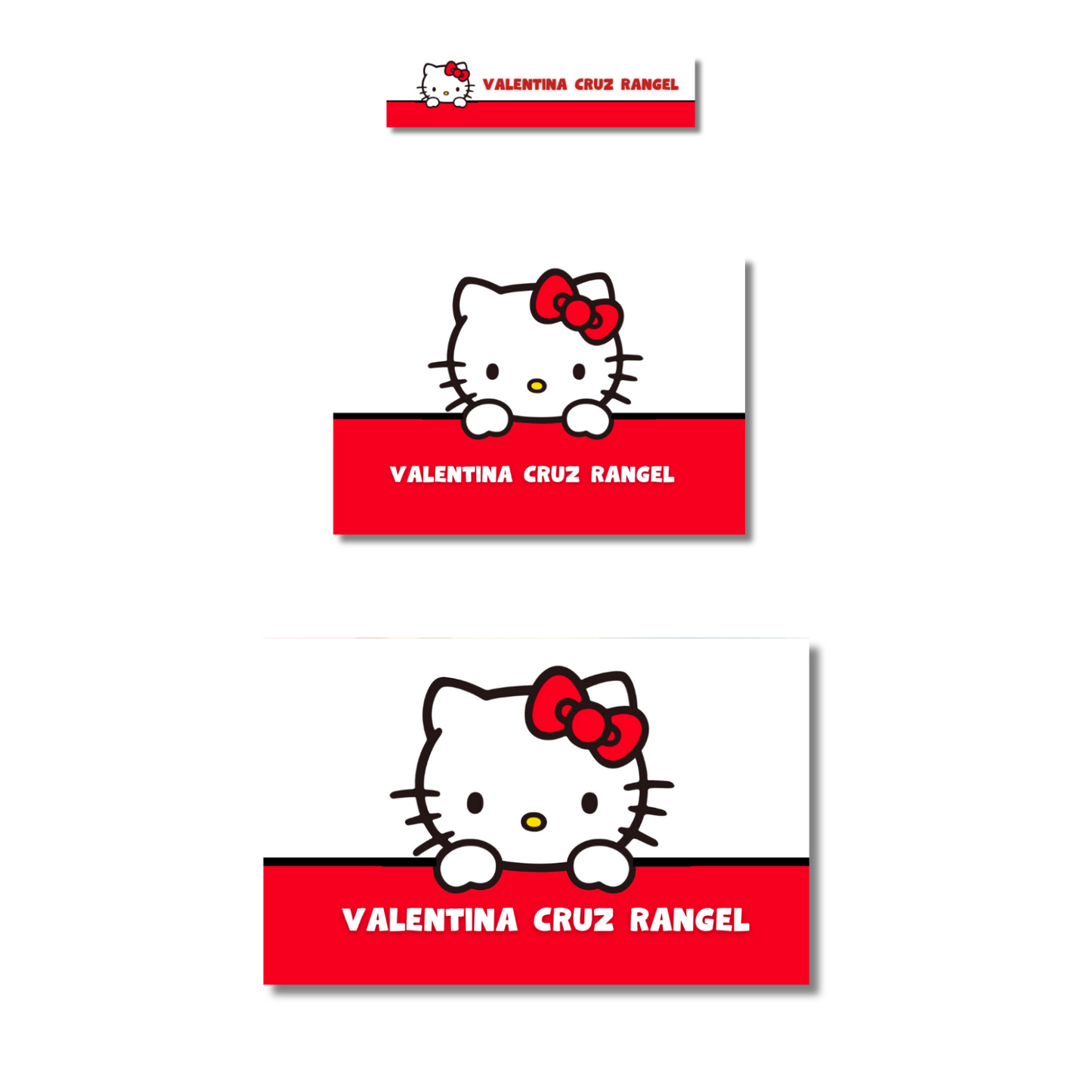 Hello Kitty Etiquetas Escolares Personalizadas Libretas, Libros y Lápices