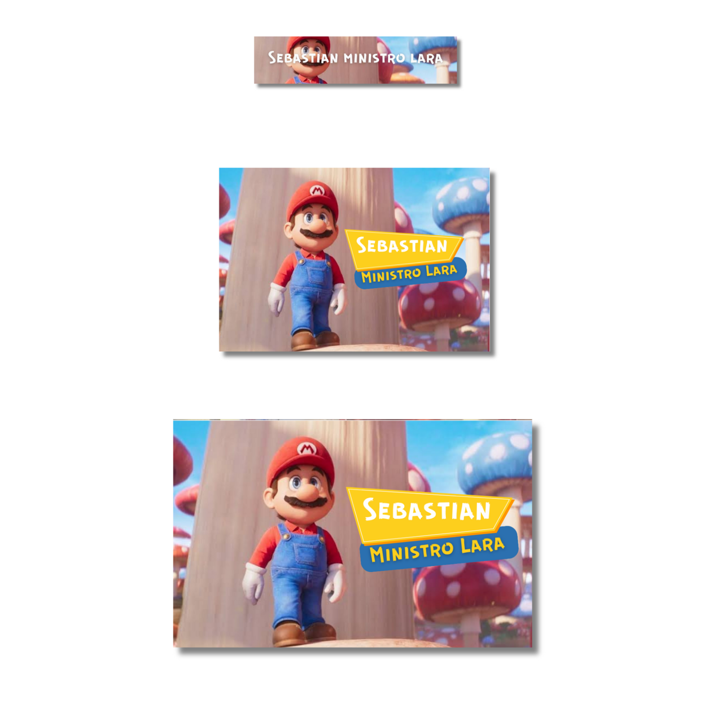 Mario Bros Etiquetas Escolares Personalizadas Libretas, Libros y Lápices