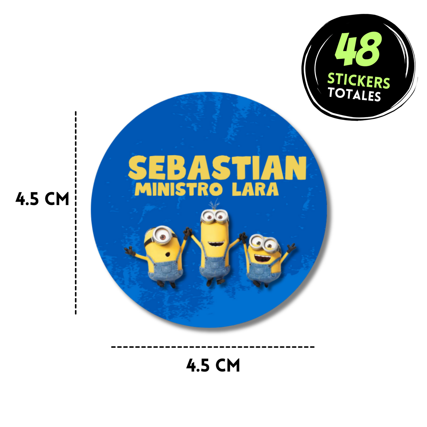 Minions Saltando Etiquetas Escolares Personalizadas Libretas, Libros y Lápices