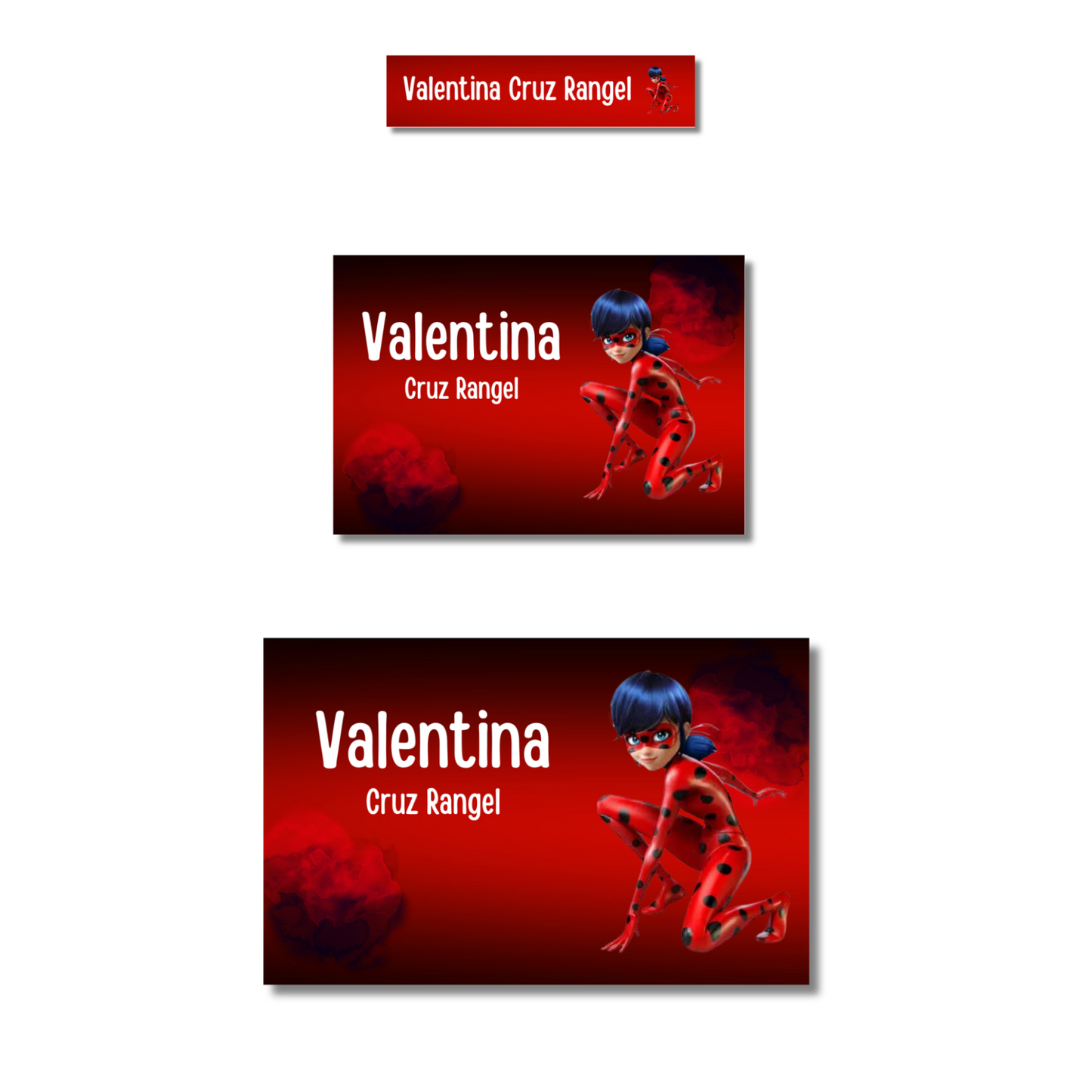 Miraculous Ladybug Etiquetas Escolares Personalizadas Libretas, Libros y Lápices