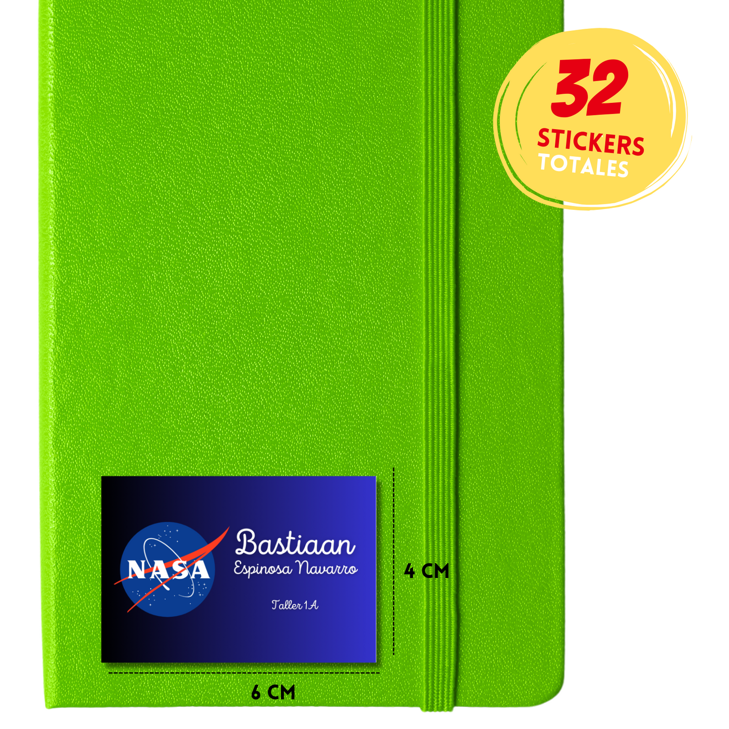 NASA Logo Etiquetas Escolares Personalizadas Libretas, Libros y Lápices