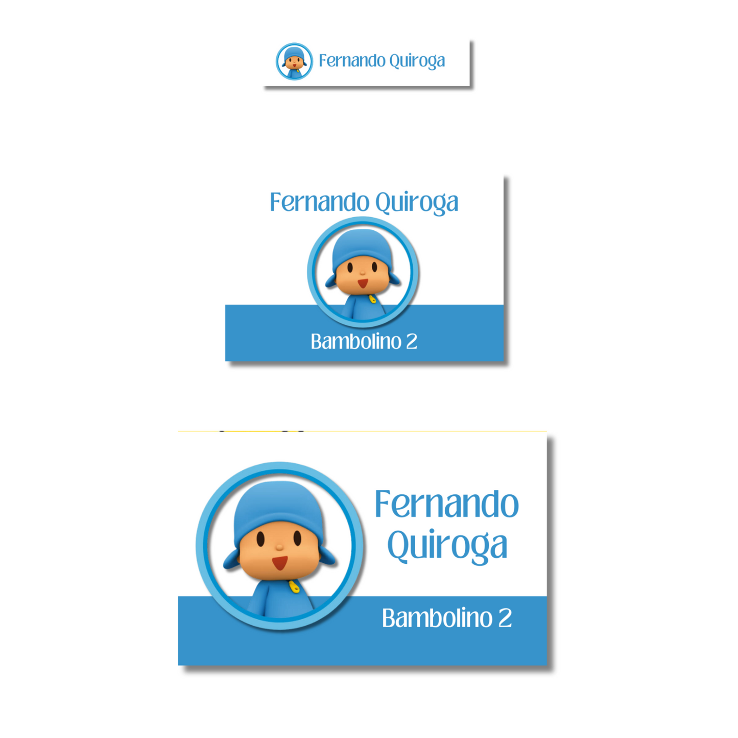 Pocoyo Etiquetas Escolares Personalizadas Libretas, Libros y Lápices