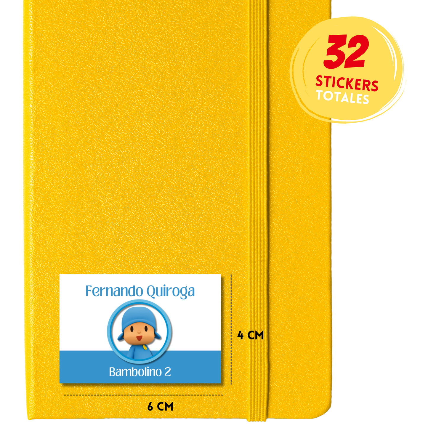 Pocoyo Etiquetas Escolares Personalizadas Libretas, Libros y Lápices