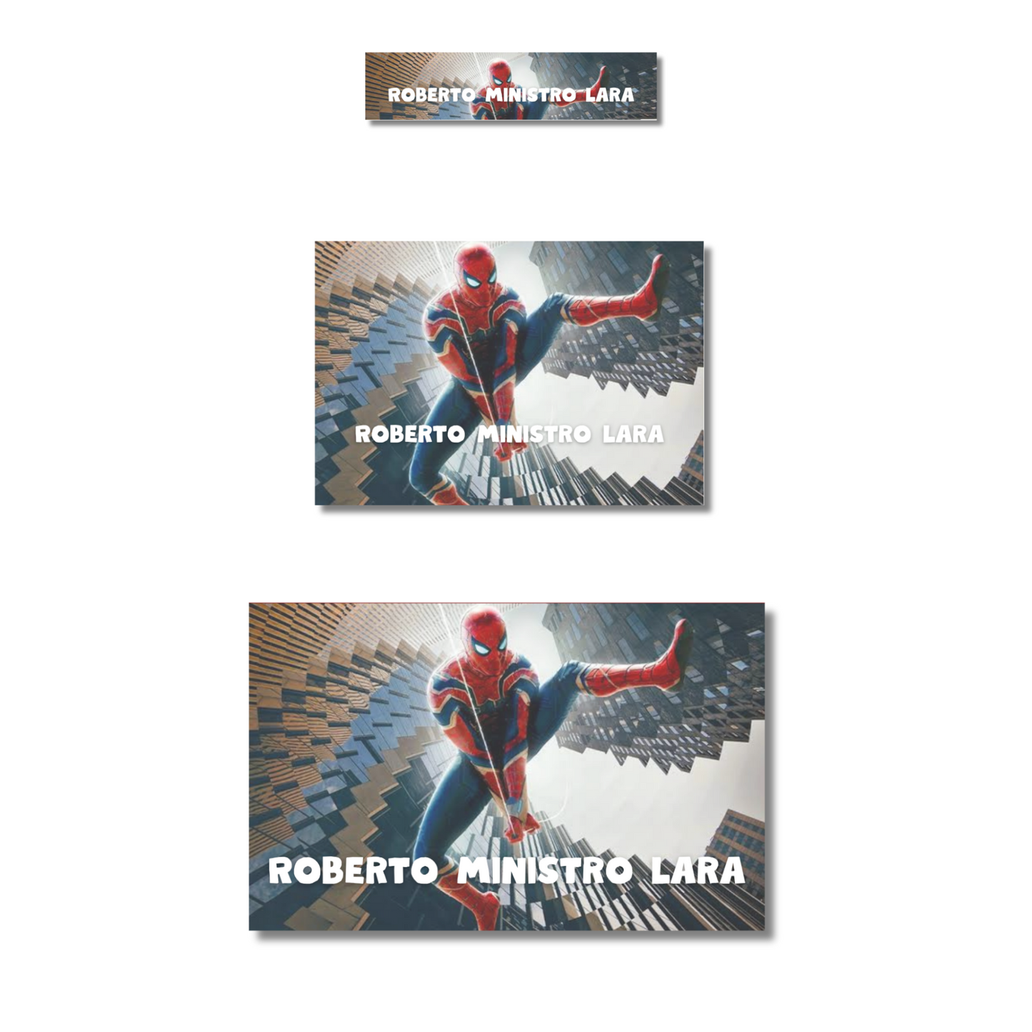 Spiderman Etiquetas Escolares Personalizadas Libretas, Libros y Lápices