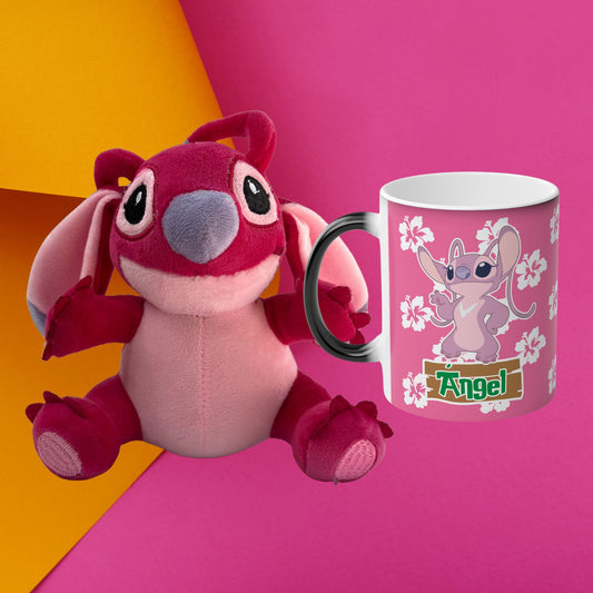 Angel Kit Regalo Peluche Cariñoso + Taza Mágica Personalizada