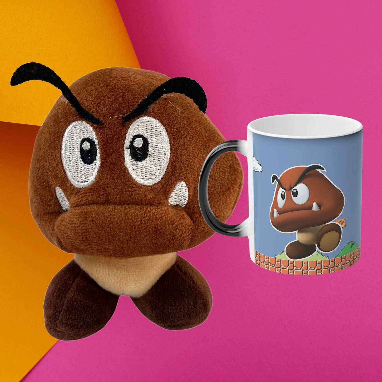 Goomba Kit Regalo Peluche Cariñoso + Taza Mágica Personalizada