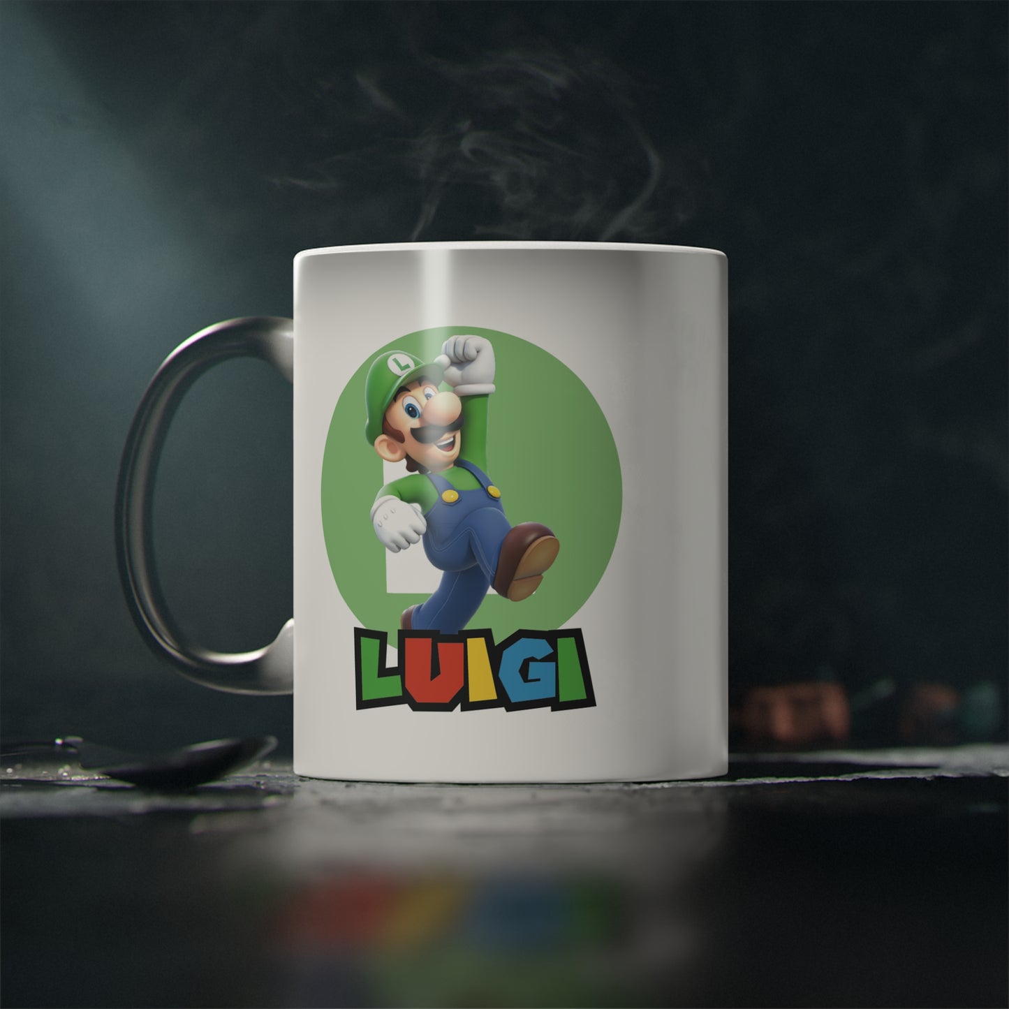 Luigi Kit Regalo Peluche Cariñoso + Taza Mágica Personalizada