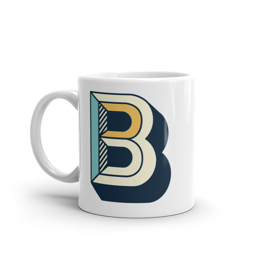 Letras Lineas Retro Taza