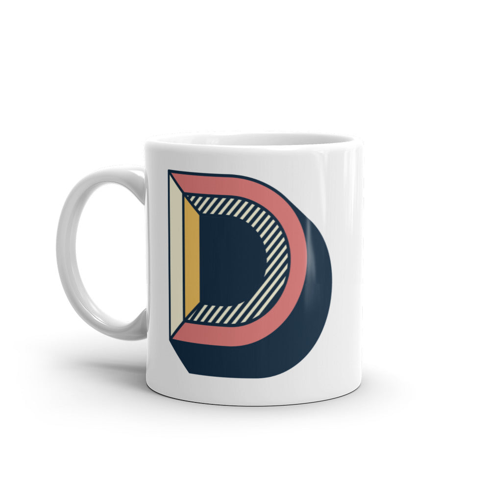 Letras Lineas Retro Taza