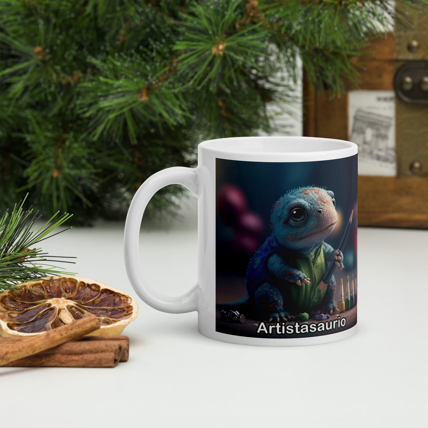 Dino Profesiones Artistasaurio Taza