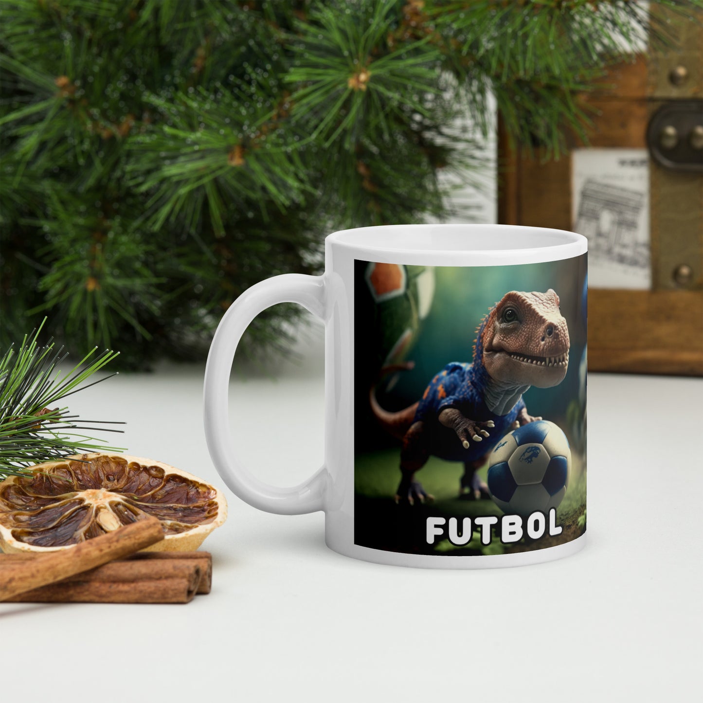 Dino Profesiones Futbol  Taza