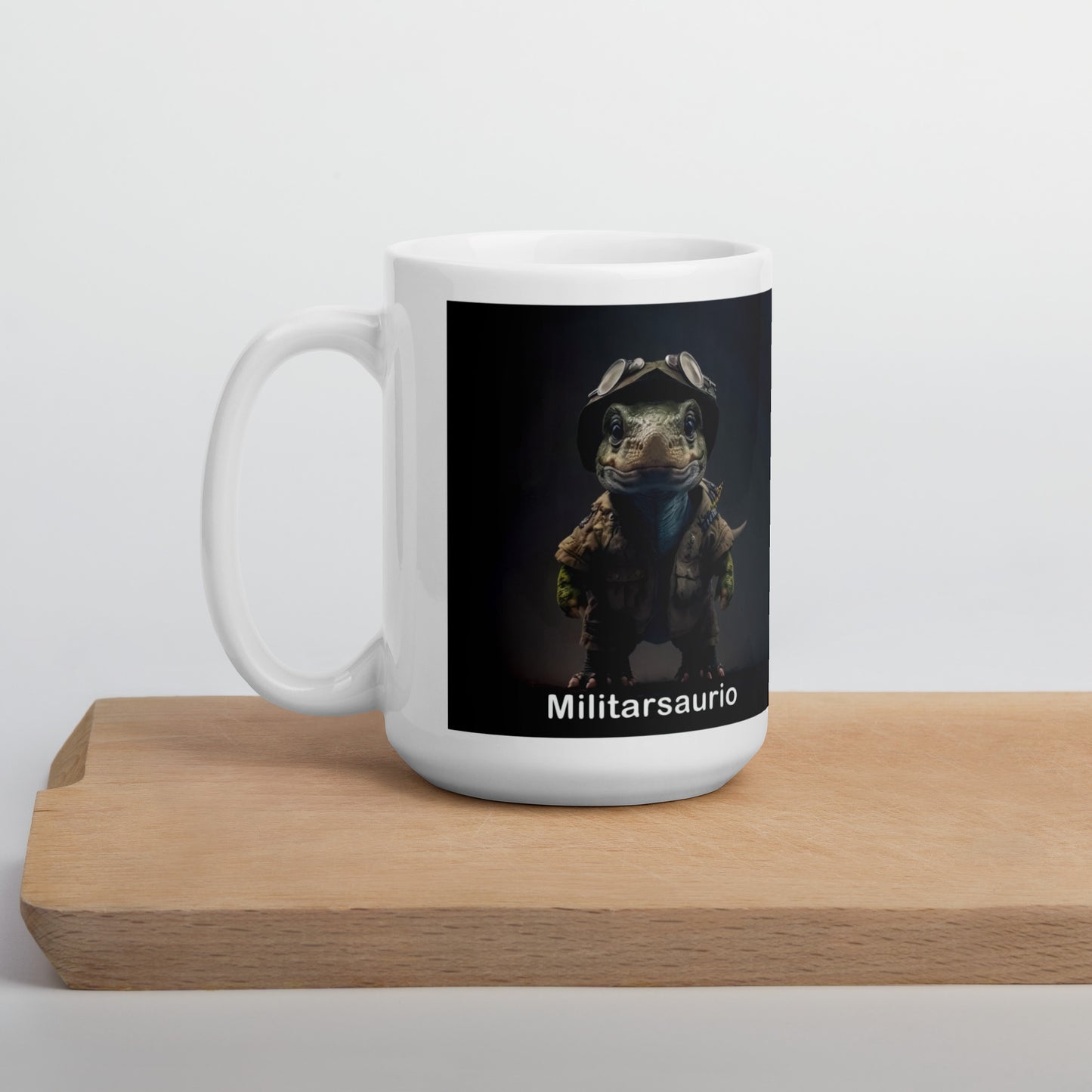 Dino Profesiones Militarsaurio Taza