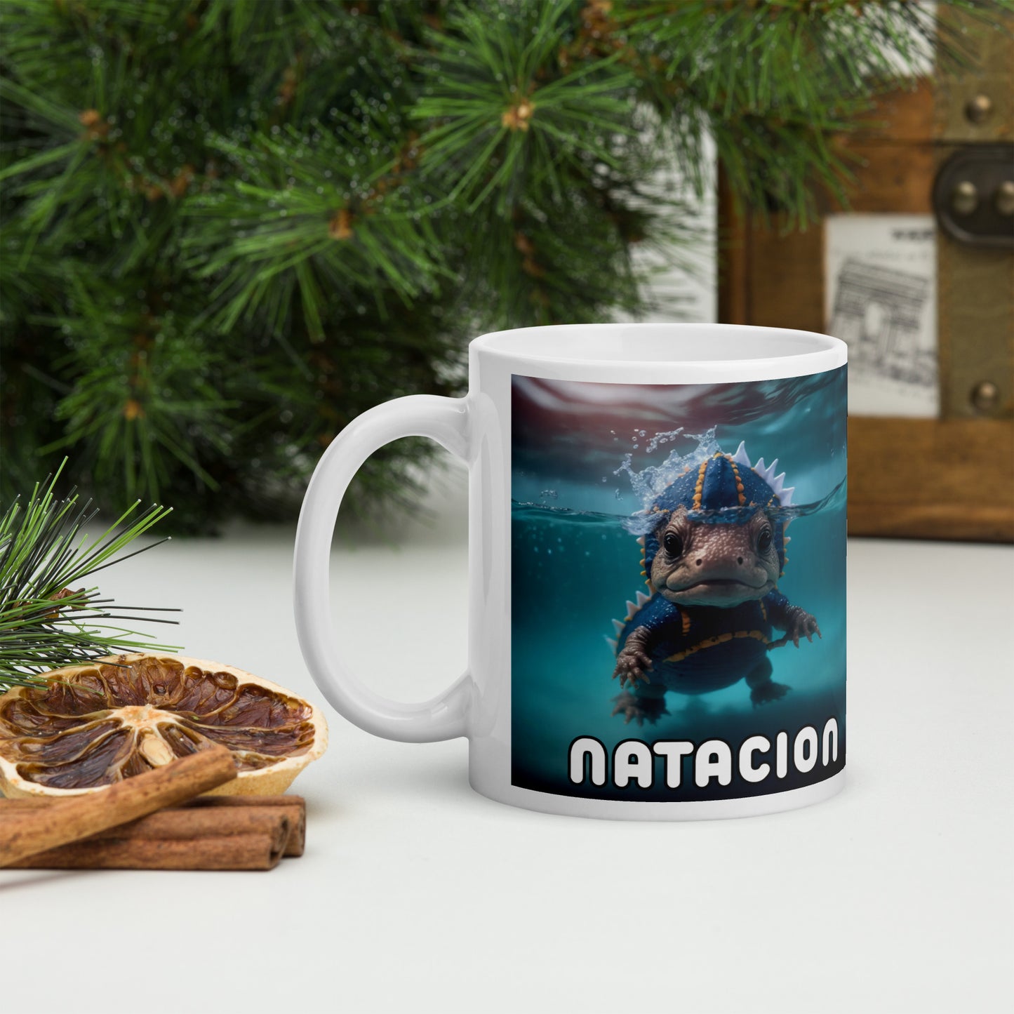 Dino Profesiones Natación  Taza