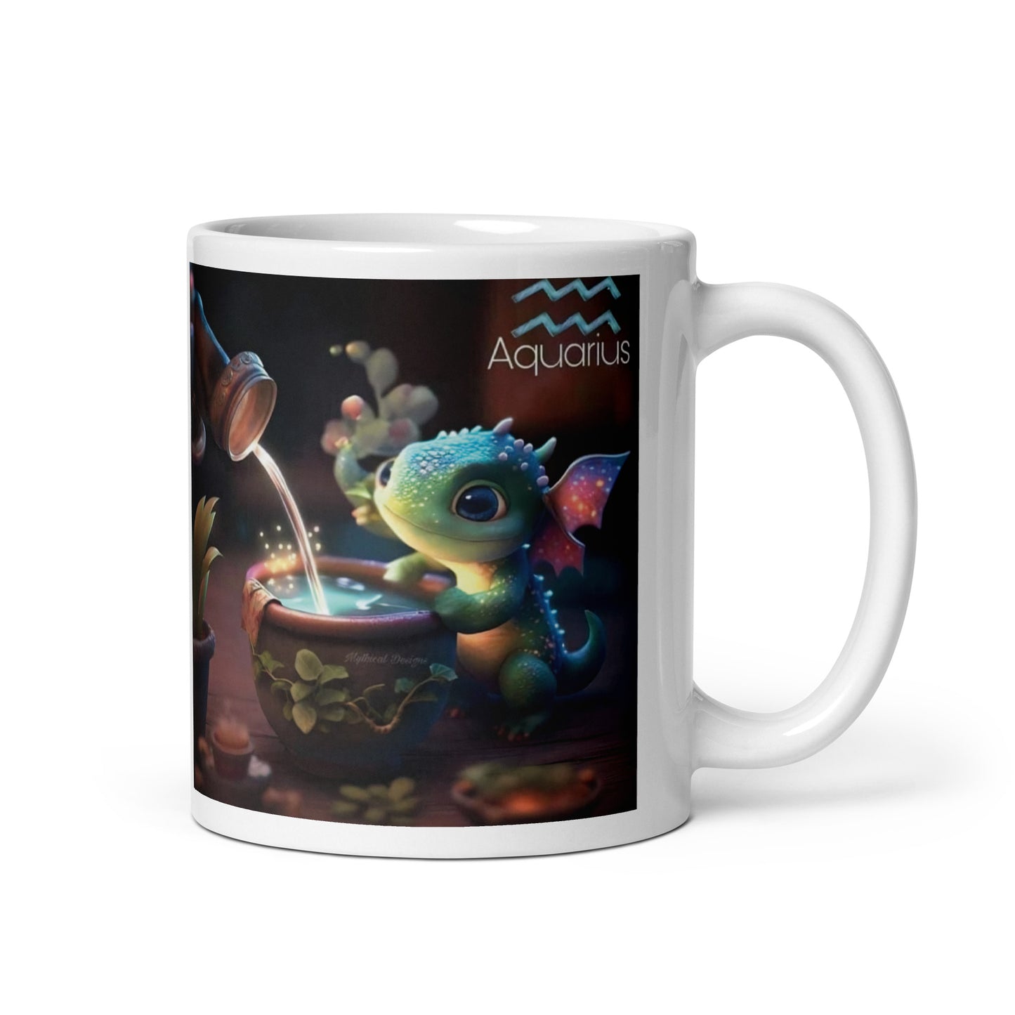 Dragón (Acuario) Signos Zodiacales Taza