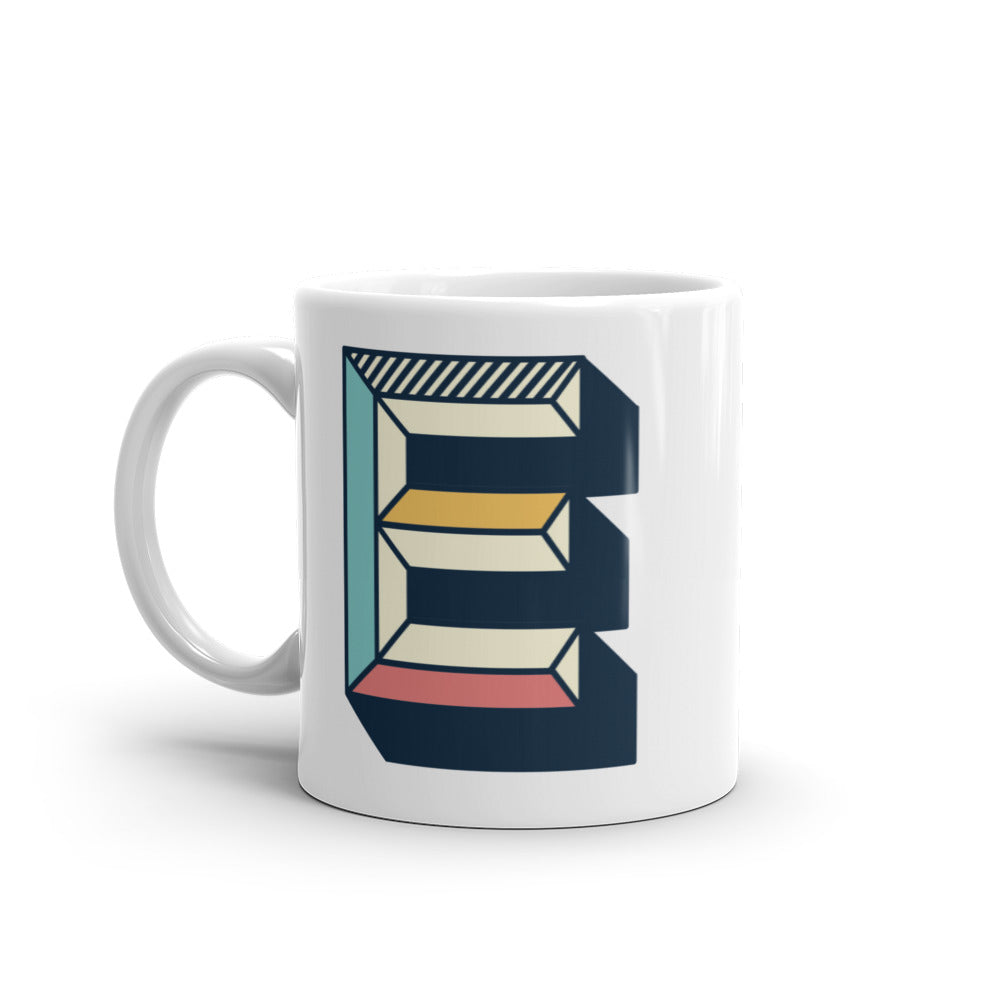 Letras Lineas Retro Taza