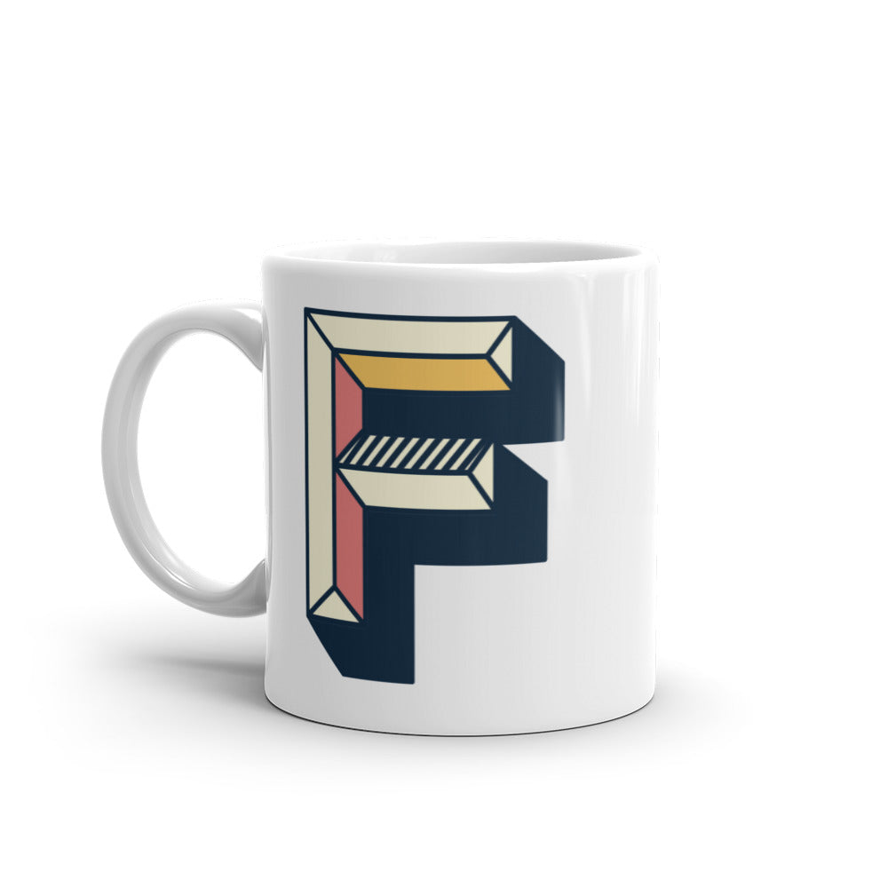 Letras Lineas Retro Taza