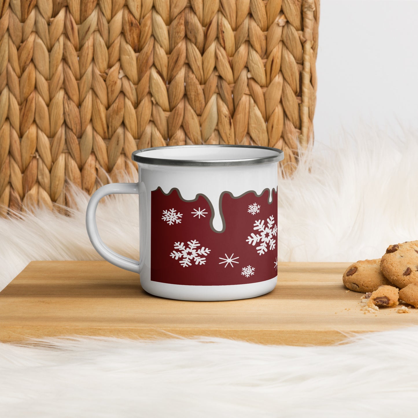 Copos De Nieve Navidad Taza