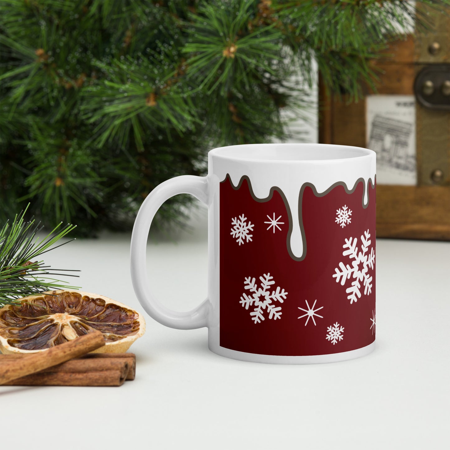 Copos De Nieve Navidad Taza