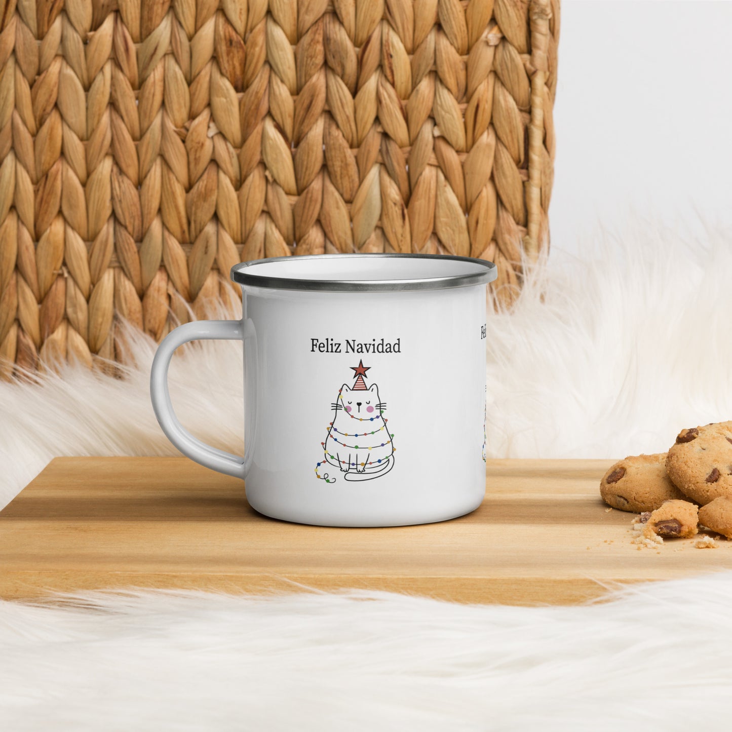 Gato Feliz Navidad Taza