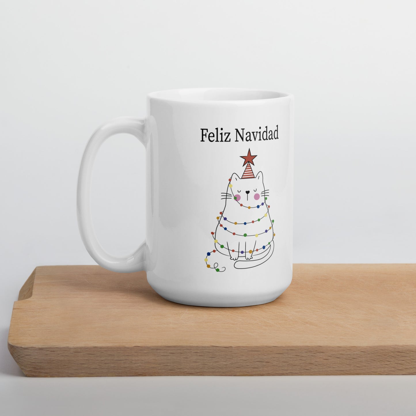 Gato Feliz Navidad Taza