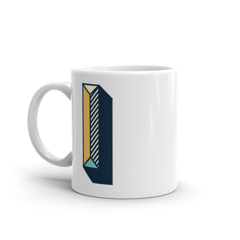 Letras Lineas Retro Taza