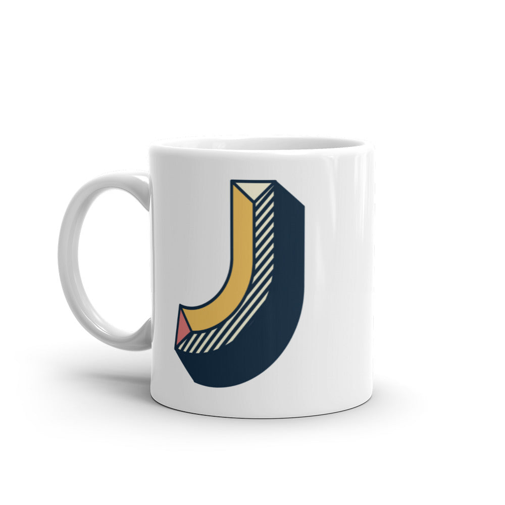 Letras Lineas Retro Taza