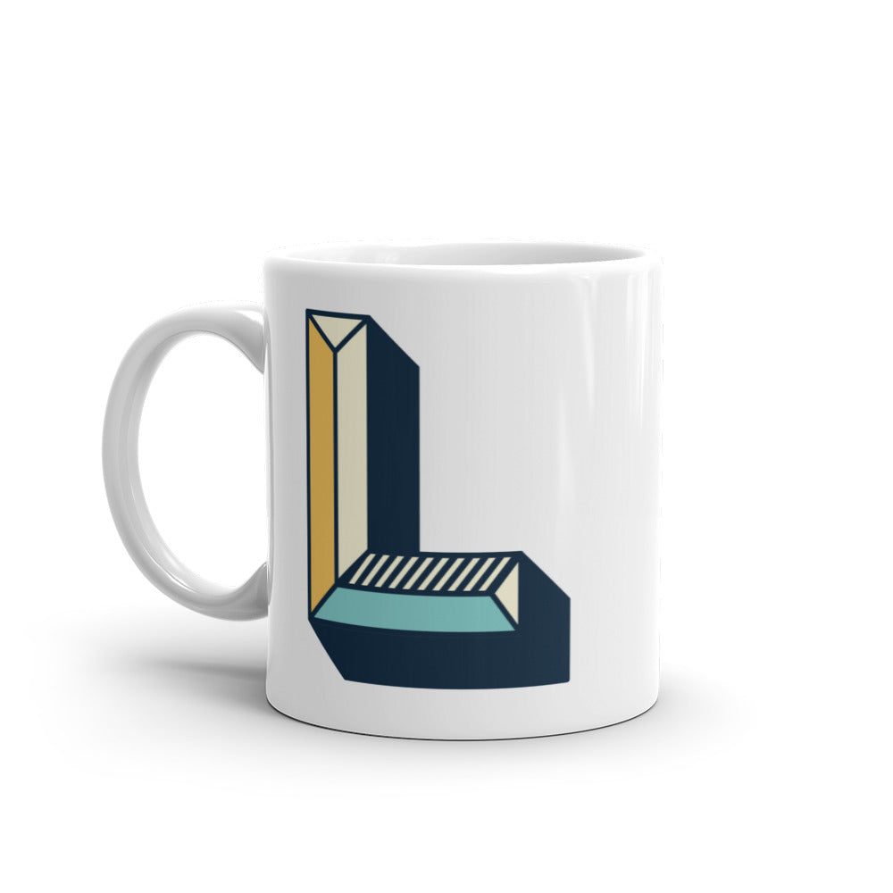 Letras Lineas Retro Taza